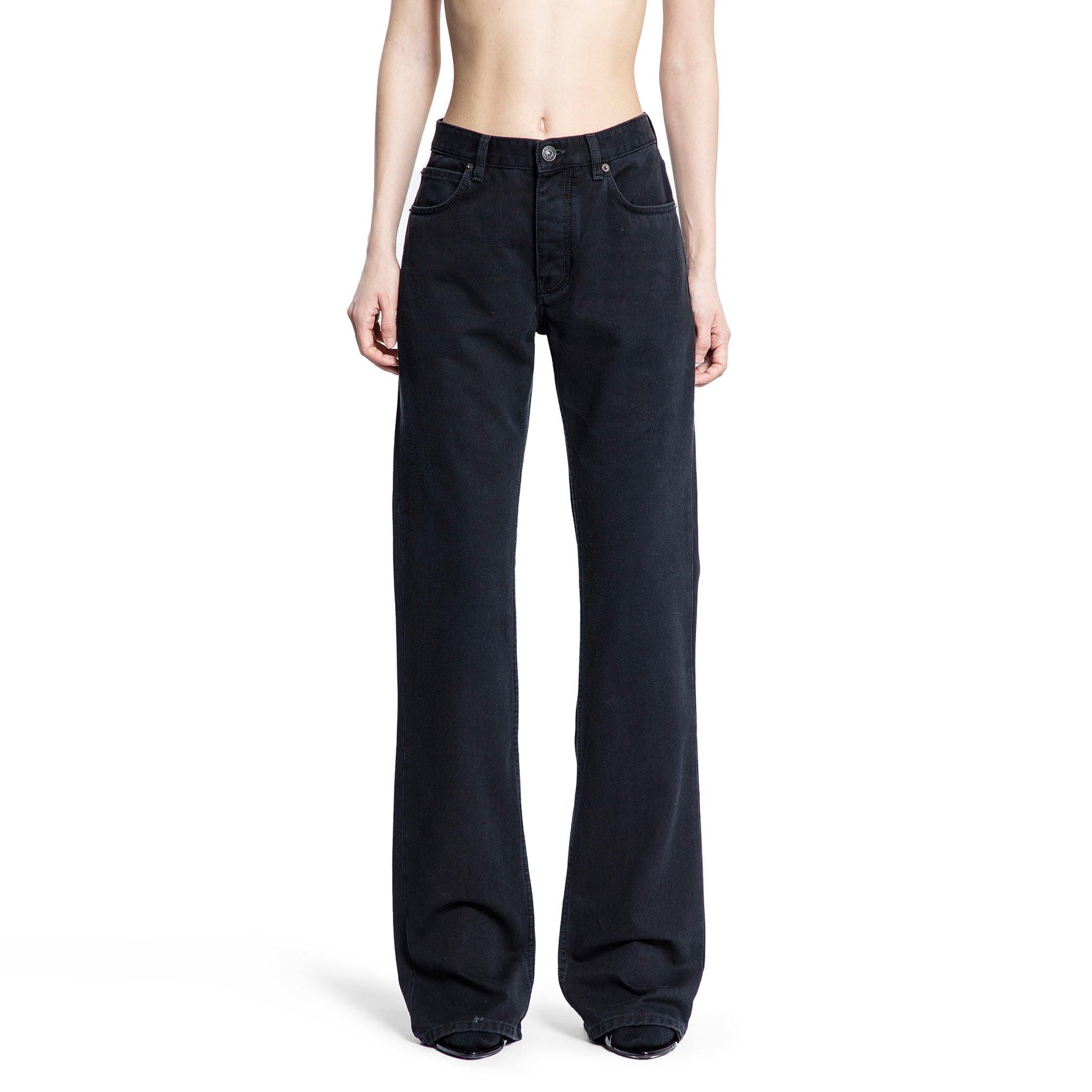 BALENCIAGA ハイウエストテニムスカト 572190TCW03 9018 BALENCIAGA バレンシアガ 20SS ハイウエストロングデニムパンツ