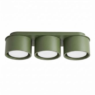 Sollux Lighting Plafone verde oliva aluminio alt. 8.2 cm