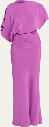 CHRISTOPHER ESBER Backless Draped Satin Dress