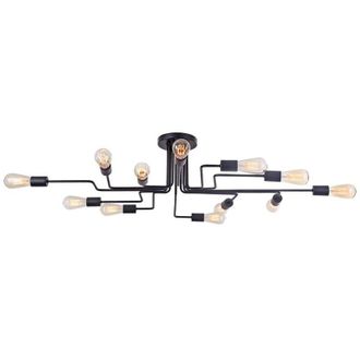 Maytoni Gilbert Plaf&oacute;n Negro, 12 Luces, E27