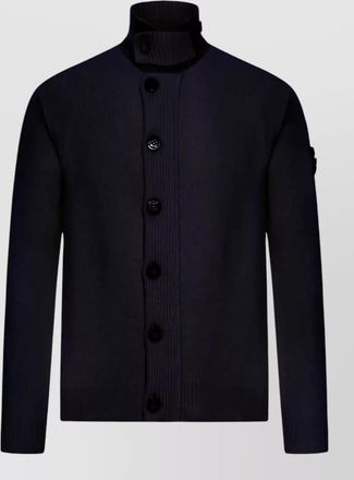 Stone Island wool high-neck cardigan