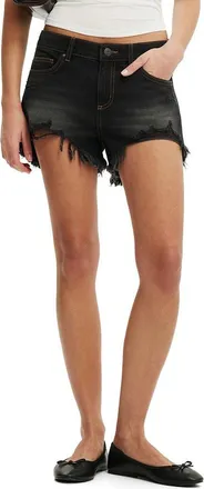 Cotton On Saturday Low Rise Denim Cutoff Shorts in Drift Black at Nordstrom, Size 10