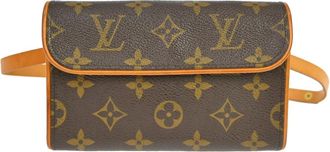 Louis Vuitton Florentine Waist Monogram Canvas Brown Canvas Handbag (Pre-Owned)