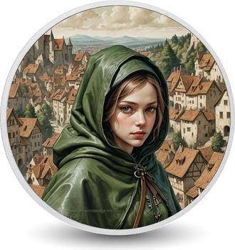 OEM Cr&oacute;nicas De Los Guardianes Encapuchados: El Susurro De Jade (moneda Plateada De 1 Oz)