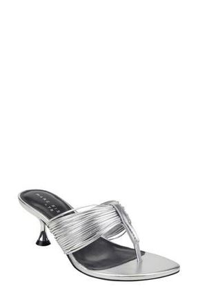 Marc Fisher Pamilla Sandal in Silver at Nordstrom Rack, Size 6