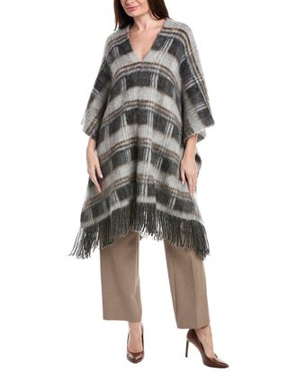 Brunello Cucinelli Wool & Mohair-Blend Poncho