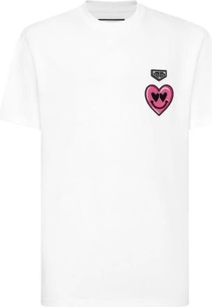 Philipp Plein Heren, Tops, Wit, Maat: 3XL Katoen