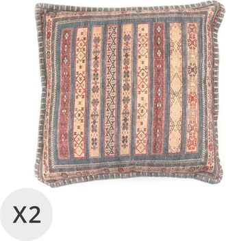 Moycor Set 2 cojines multicolor 45 x 45 cm