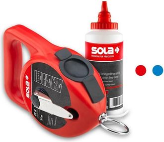 Sola Sola CLG - Set de cordoncini de impatto con il gesso, 30 metri di cordoncino de per una facile marcatura, gesso in polverede blu per una buona