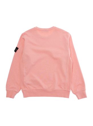 Stone Island Crewneck Cotton Sweatshirt - Pink