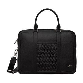 Karl Lagerfeld K/Autograph Briefcase - Heren - Handtassen - Zwart - ONE Size - Polyester - Tassen