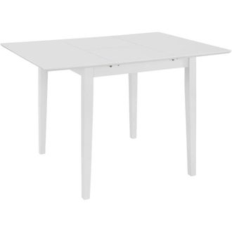 vidaXL Mesa De Comedor Extensible Mdf Blanca (80-120)x80x74 Cm Vidaxl