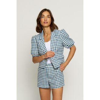 Central Park West Blazer Top in Blue at Nordstrom, Size X-Small