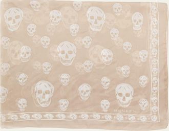 Alexander McQueen Classic Skull Wool Scarf