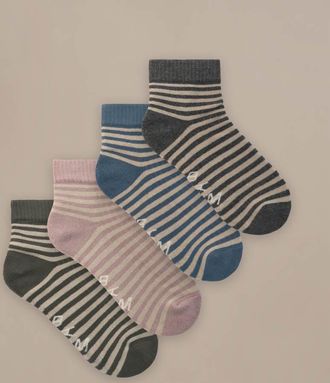 BAM Womens Quarter Crop Trainer Socks - 4 Pack - Size 4-7