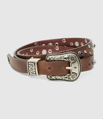 Golden Goose Ceinture Lace S Leather Body Old Brown Light Brown