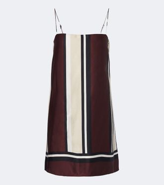 Faithfull The Brand Phylis striped satin slip dress
