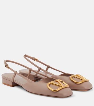 Valentino Garavani Ballerine slingback VLogo in pelle