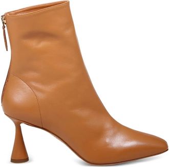 Aquazzura Amore 70 mm leren laarzen met ritssluiting - Bruin