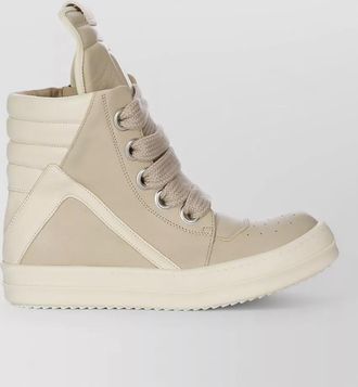 Rick Owens jumbo lace high top ankle sneakers