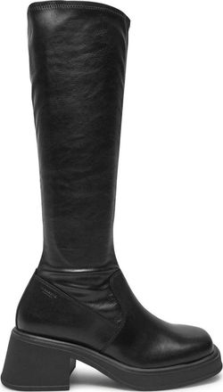 Vagabond Black Dorah Leather Block Heel Boots