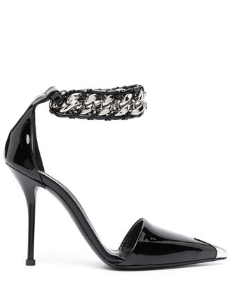Alexander McQueen Pumps con catena 105mm - Nero