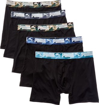 Puma Puma Set Of 5 Camo Waistband Boxer Brief