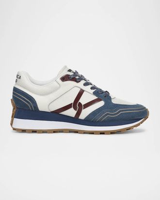 Veronica Beard Valentina Sport Mixed Leather Retro Sneakers