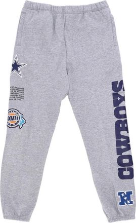 Mitchell & Ness Dallas Mavericks Fleece Trainingsbroek - Heren - Sweatpants - Grijs - S - Katoen - Broeken