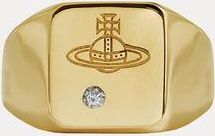 Vivienne Westwood Carlo Ring Gold Silver / Cubic Zirconia Unisex