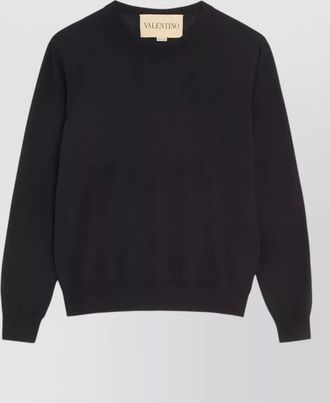 Valentino vlogo signature knit pullover ribbed cuffs hem