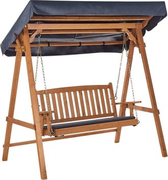 Beliani Columpio Madera de abeto Marr&oacute;n