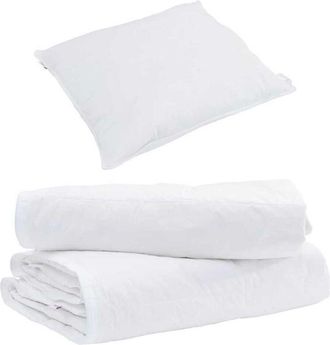vidaXL Juego De Edred&oacute;n Con Almohada 2 Pcs Blanco 140 X 220 Cm Plumas Vidaxl