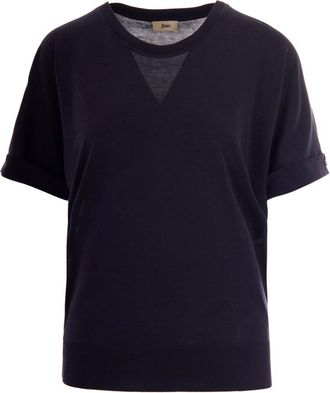 Herno Blue Crew Neck T-Shirt