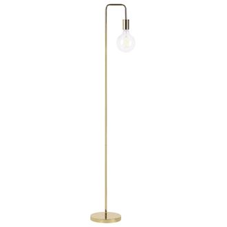 Beliani Beliani - L&aacute;mpara De Pie Dorada Estilo Industrial Minimalista Sin Pantalla Savena
