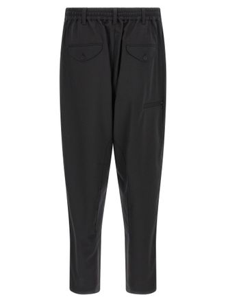 Yohji Yamamoto Wide-Leg Drawstring Joggers - Black