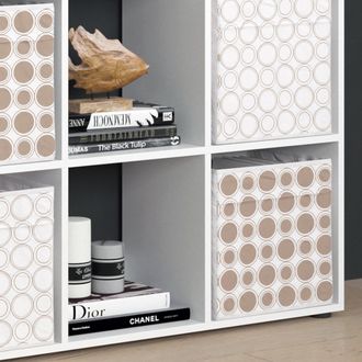 Vicco Separador De Ambientes Nove, Blanco, 104 X 108 Cm Con 4 Cajas Plegables Opc.2