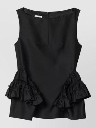 Dries Van Noten sleeveless dress featuring delicate ruffle detail