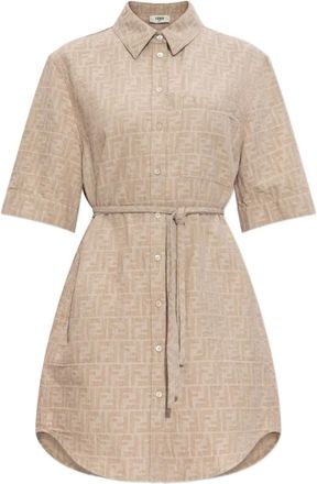 Fendi Chemisier con monogramma - Toni neutri