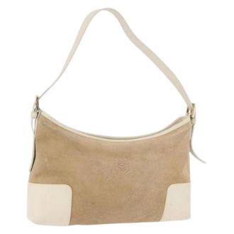 Loewe Pre-owned Shoulder Bag - Dames - Vintage Schoudertas - Beige - ONE Size - Leer - Vintage