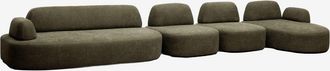 Sklum Sof&aacute; Modular Chaise Longue Derecho De 4 Piezas Con M&oacute;dulo Esquinero Tapizado Giorgia Sklum