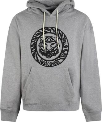 Just Cavalli Felpa - Heren - Hoodies - Grijs - L - Hoodies & sweatvesten