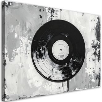 Feeby Impresi&oacute;n De Imagen, Disco De Vinilo En Blanco Y Negro, 100x70