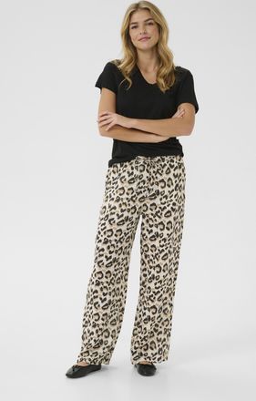 Cream Casual broek Loose fit leopard
