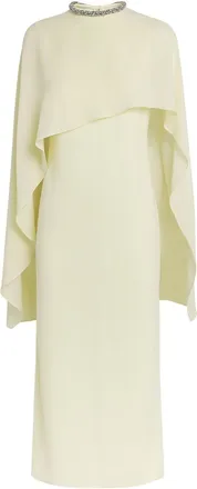 Roland Mouret Silk Cape Midi Dress Size M