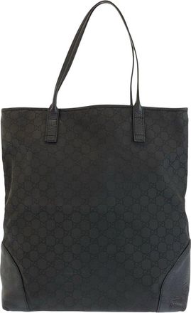 Gucci Black Gg Canvas & Leather Tote (Authentic Pre-Loved)