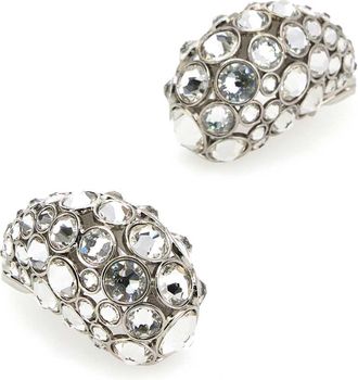 Valentino Garavani Palladiumcrystal Orecchini Earrings