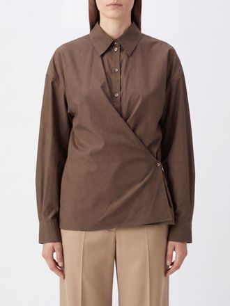 Christophe Lemaire Asymmetric Cotton and Silk Blend Shirt with Off-Center Closure