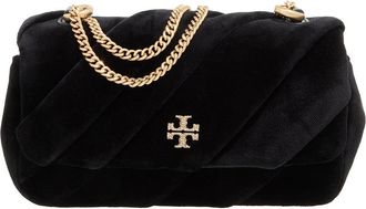 Tory Burch Tory Burch Crossbody Bags - Kira Draped Velvet Mini Flap Bag - black - Crossbody Bags for ladies