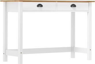 vidaXL Mesa Consola Hill Con 2 Cajones Madera Pino 110x45x74 Cm Vidaxl